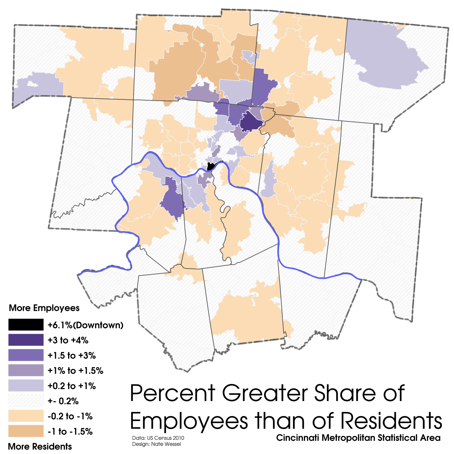 Cincinnati Employment/Population Share