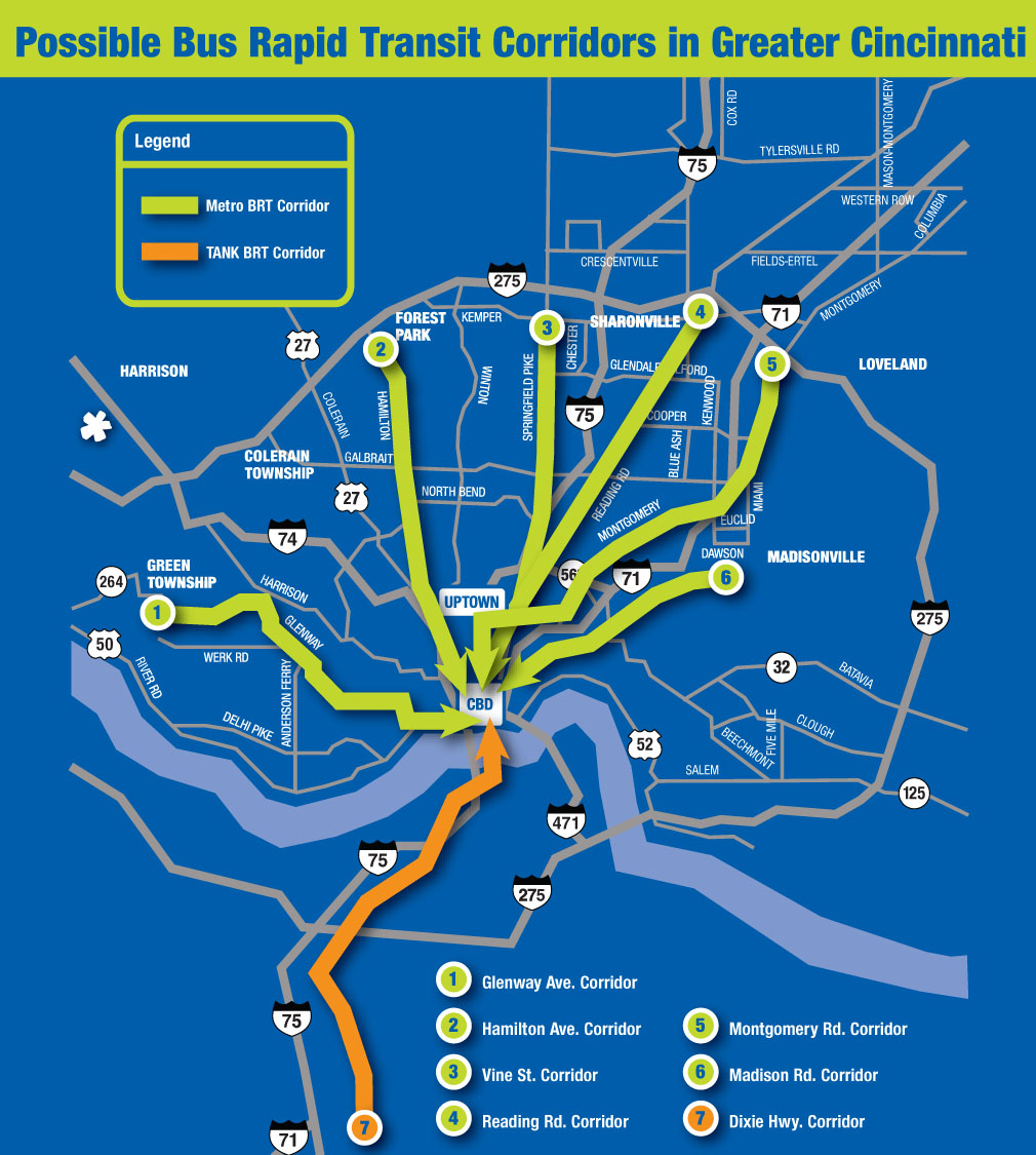 Potential Cincinnati BRT Corridors